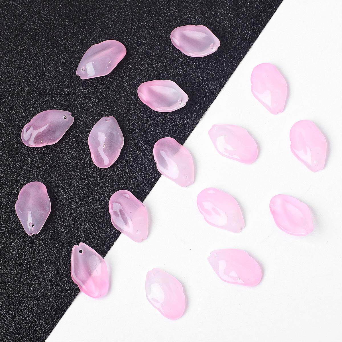 

20 Стеклянных бусин-лепестков суккулентов ручной работы для изготовления заколок, ожерелий, серег и аксессуаров своими руками 12x19mm, Hole ~1mm, 20 pcs/pack