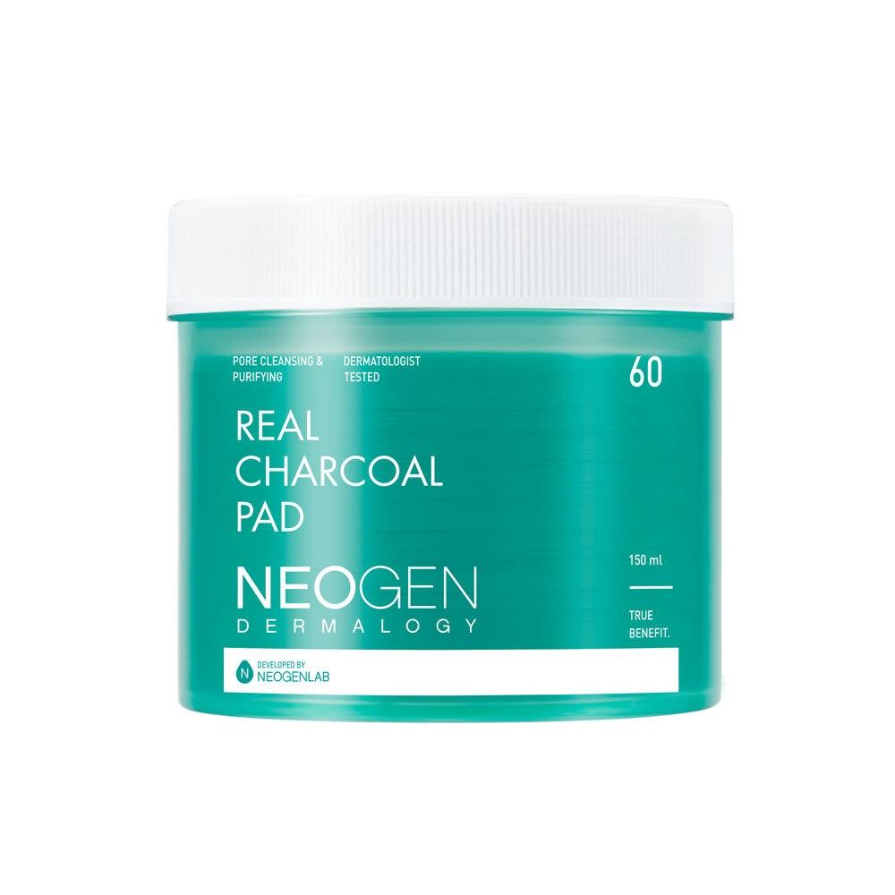 NEOGEN [pore Cleaning Sebum   Exfoliation   Blackhead Remover] Neogen Real Charcoal Toner Pad 60 Sheets