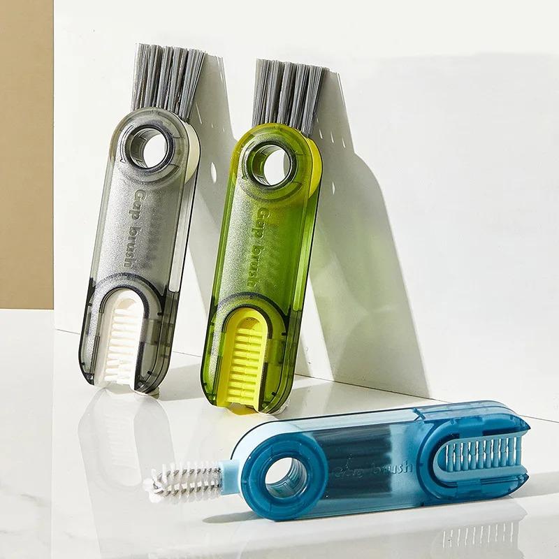 Xiaomi 1pc 3 In 1 Bottle Gap Cleaner Brush Multifunctional Brush Cup Crevice Cleaning Tools Mini Silicone Cup-Holder Cleaner