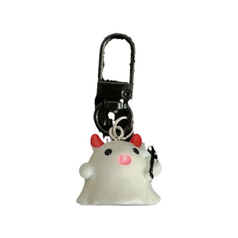 Halloween Luminous Ghost Keychain Halloween Decoration Party Accessories Mini Resin Ghost Pumpkin Keyring Backpack Pendant Gift