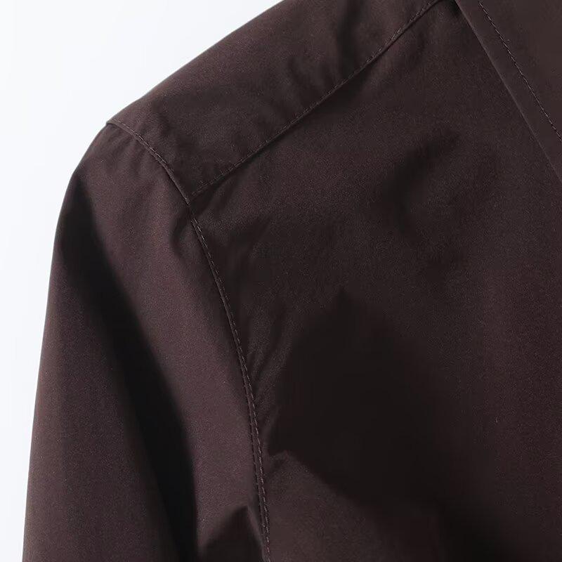 2025 Spring Women's Slim Fit Long-Sleeve Shirt with Turn-Down Collar