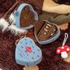 Heart Design Jewelry Organizers Denims Multi Compartment Storage Box For Earrings Necklaces Rings Travel Essential