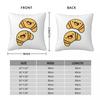 Kawaii Croissant Buddies Square Pillowcase Pillow Cover Cushion Throw Pillow for Home Sofa Living Room