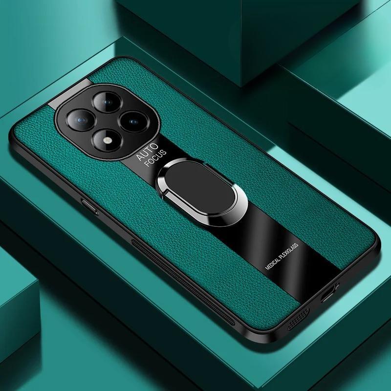 Plexiglas PU-Leder Hülle Für Redmi Note 15 Pro 5G Magnetischer Metallring Ständer Halter Stoßfeste Abdeckung Für Redmi Note15Pro+ Plus
