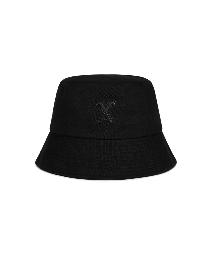 Bajal Va Curved Patch Bucket Hat Black