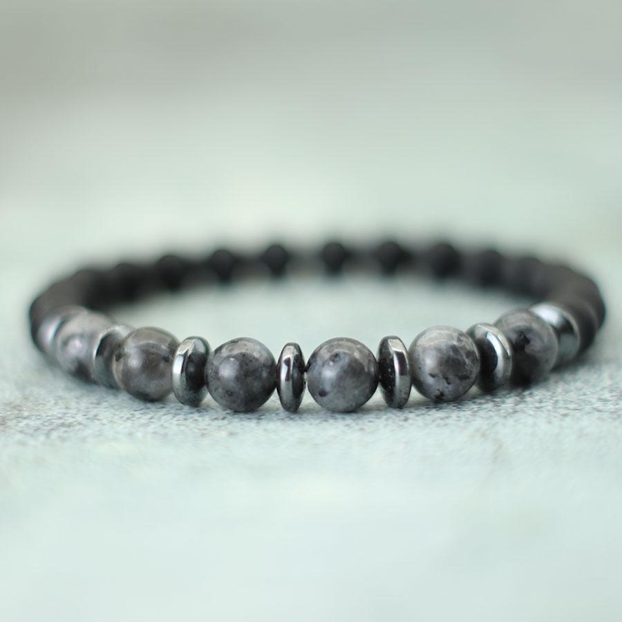 Noter Men Bracelet High Quality Black Frosted Stone Strand Braslet Gifts For Boyfriend Husband Hematite Healing Braclet Pulsera