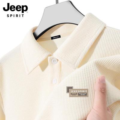 JEEP SPIRIT Waffelstrick Poloshirt für Herren