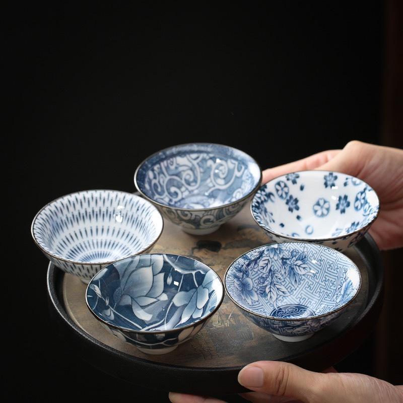 Blau-weiße Douli-Teetasse aus Porzellan für Kung-Fu-Tee