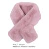 Cross Scarf Faux Rabbit Fur Thickened Soft Cozy Plush Cold Resistant Solid Color Autumn Winter Women Neck Warmer Collar Scarf for Daily Life
