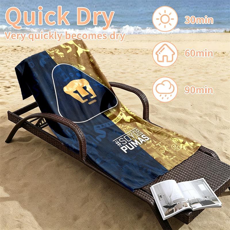 Club universidad nacional pumas Beach towels also serve as bath towels summer essential a musthave for the outdoors the beach and the pool