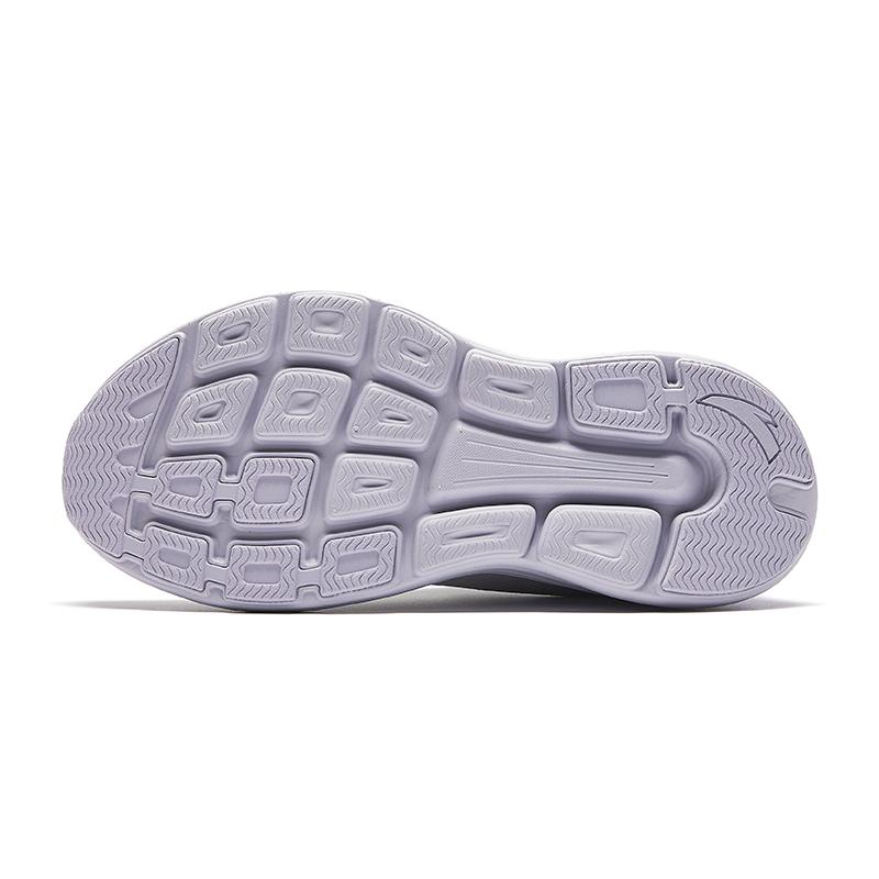 Anta Thick Sole Comfortable Versatile Height Increasing Breathable Low Top Casual Running Shoes Women sneaker Light-Purple Gray 922435510-2