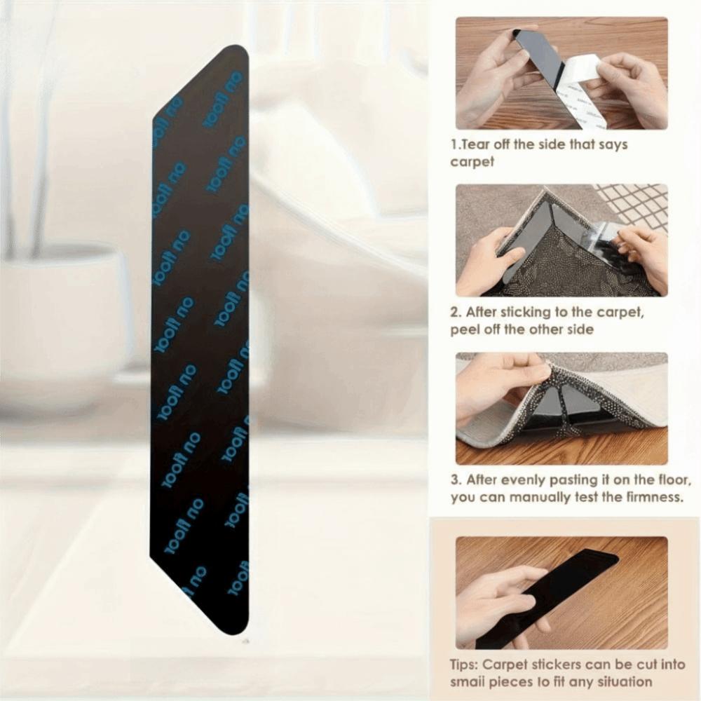 Corner Pad Adhesive Non-Slip Tape Reusable Washable Anti-slip Mat Anti Curling Removable Rug Pads Bathroom