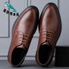 Leather shoes men's 2025 winter new business cotton dress leather shoes trend velvet dad shoes