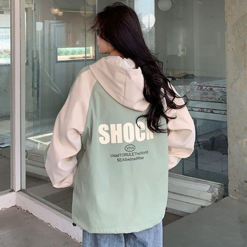 American Retro Splicing Hooded Baseball Uniform Spring and Autumn New Loose Korean Student All-match Fashion Brand Coat Children