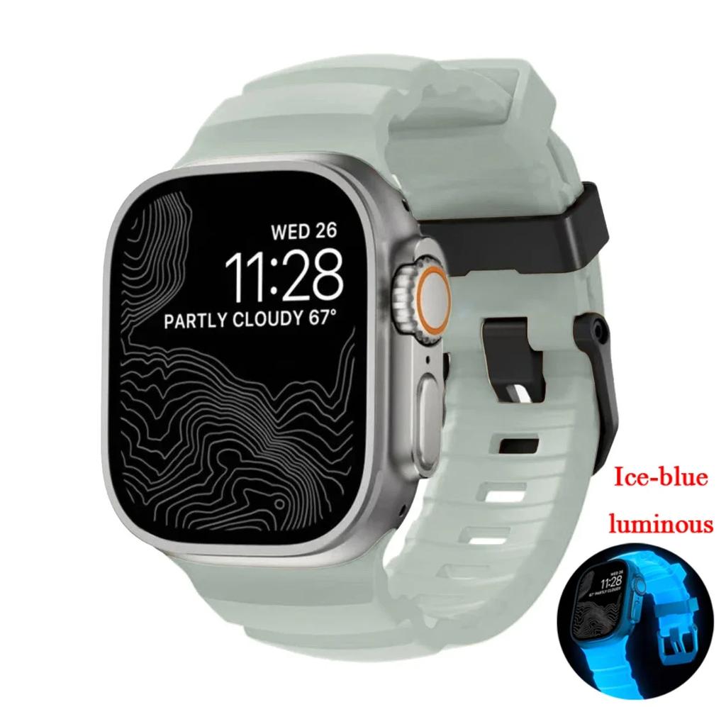 Szilikon szíj Apple Ultra 3 2 1 49MM-hez Sport szíj Iwatch Series 11 10 9 8 SE 3 46mm 45MM 41MM 44MM 42MM-hez Légáteresztő szíj