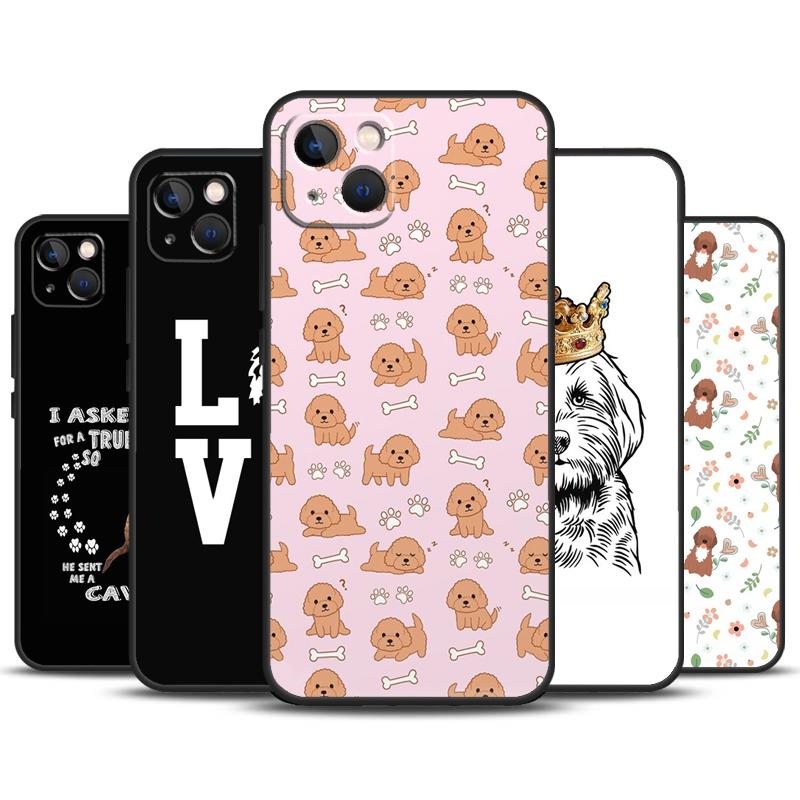 Cartoon Cavoodle Cavapoo Case For iPhone 16 15 14 13 12 11 Pro Max Mini X XR XS Max 7 8 Plus 2 Bumper Cases Cover