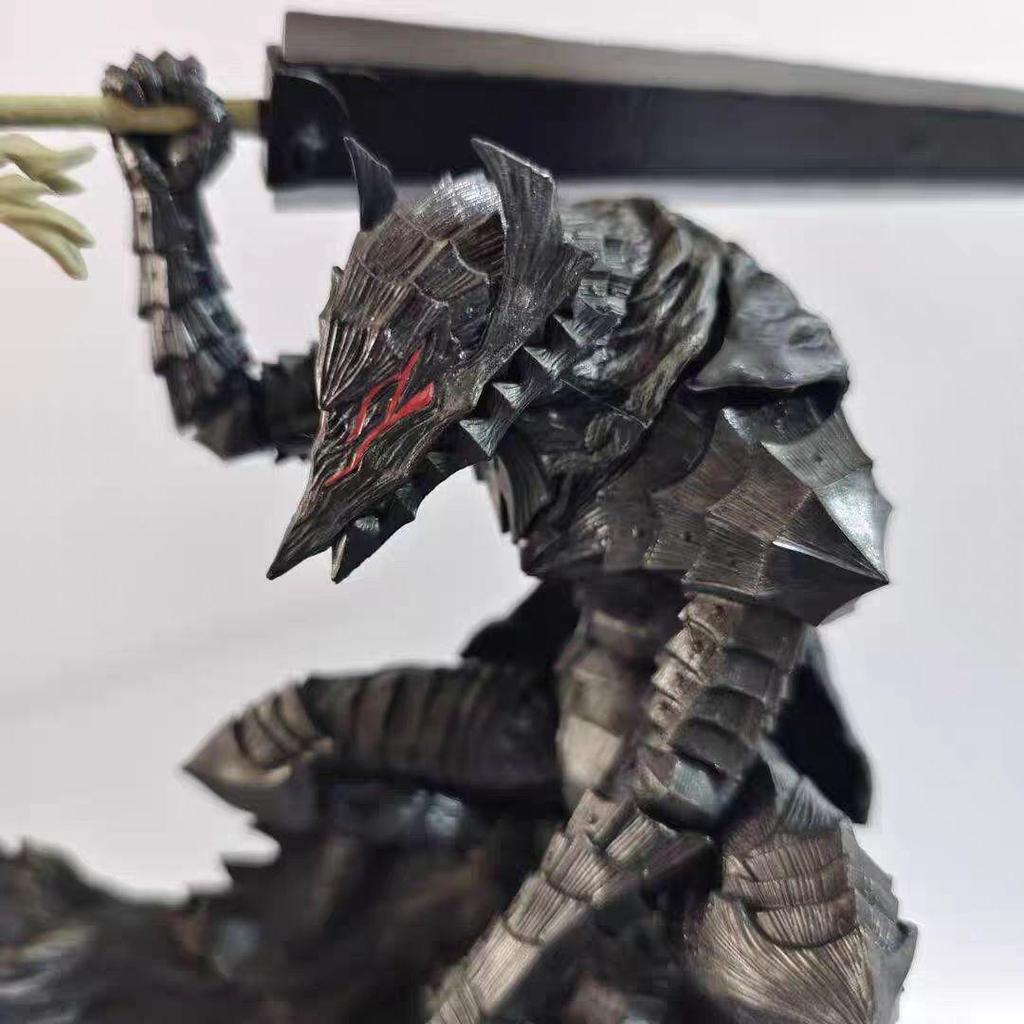 In-Stock Anime Berserk Guts Berserker Armor Action Figure with Interchangeable Mask.
