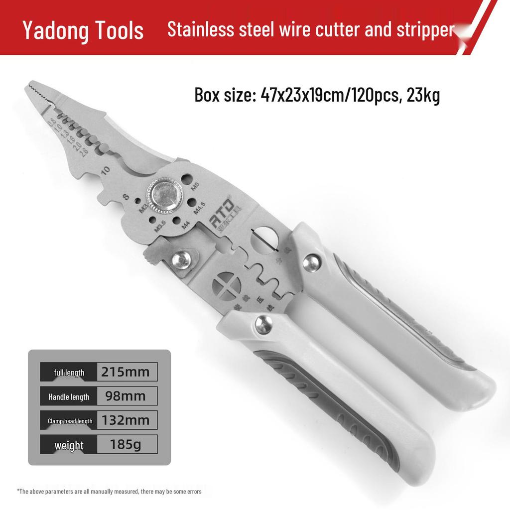 Multi-function 7-inch Wire Stripping Pliers for Electricians: Labor-Saving Cable Crimping and Cutting Pliers
