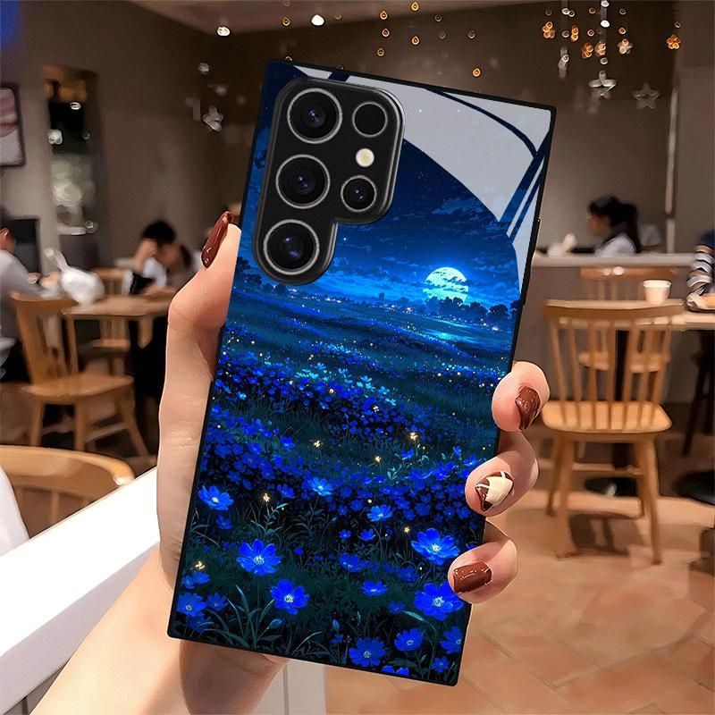 The Star River Exquisite Luxury High-end PhoneCase Glass PhoneCase for Samsung Galaxy S26 S25 S24 S23 S22 S21 FE Ultra Plus