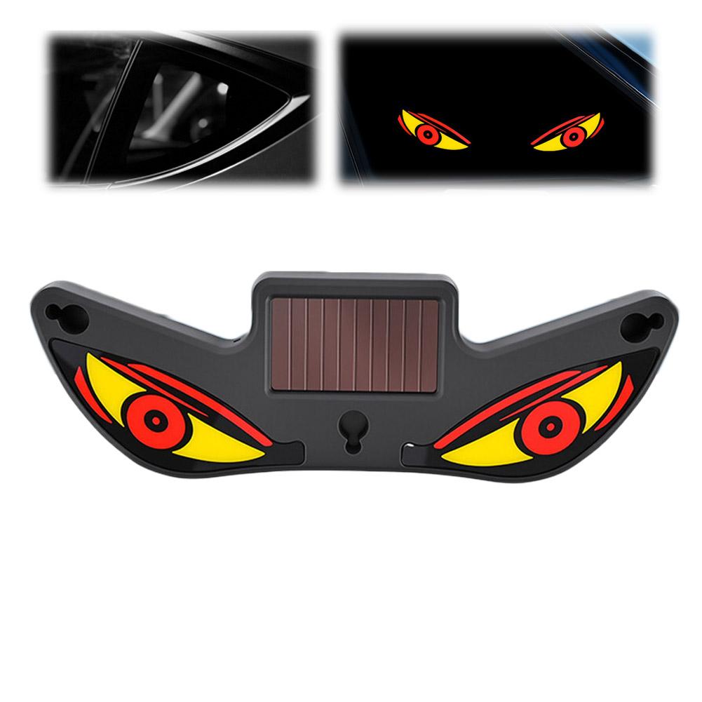 Solar Car Window Devil Eyes Driving Warning Strobe Lights LED Ambient Lights Windshield LED Demon Eyes Car Lights Accessories