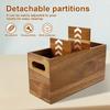 Wood Kitchen Utensil Storage Rack with Removable Divider for Spoon Fork chopsticks Tableware Countertop home Kitchen Organizers