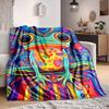 1pc Froggy Colors Blanket, Lightweight Flannel Throw Blanket for Sofa, Bed, Travel, Camping, Living Room, Office, Couch, Chair, and Bed