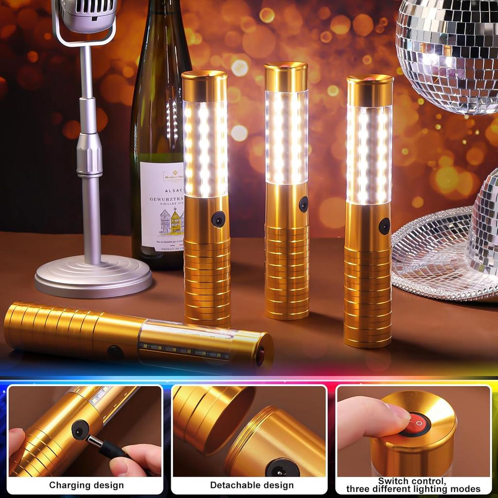 Rechargeable LED Flash Sticks Atmosphere Champagne Wine Bottle Service Sparkler for VIP Nightclub KTV Bar Strobe Baton Flash Rod