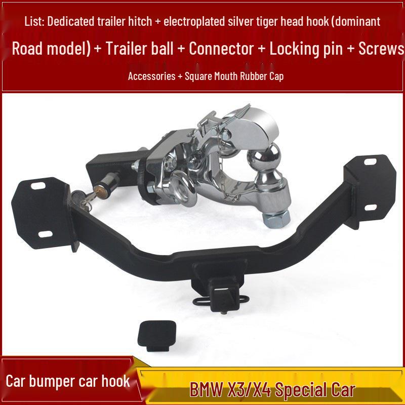 Compatible BMW X3/X4 Trailer Hitch & Rear Tow Hook Set