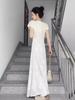 Elegant French Apricot Dress: Slimming, Waist-Cinching, High-End Design for Women - Summer Long Skirt