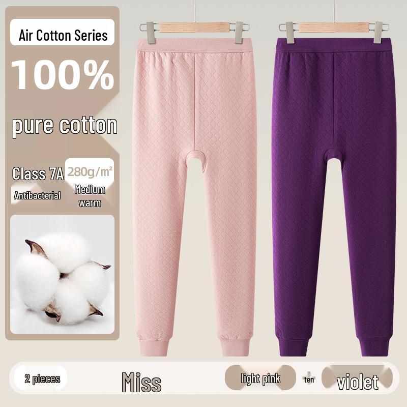 Women's Plus Size Three-Layer Quilted Cotton Pants for Autumn/Winter