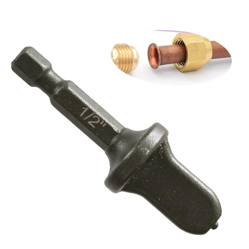 5/6Pcs Tube Pipe Expander Copper Tube Hex Shank Imperial Pipe Expander Tube Electric Drill Bit Flaring Tool for Air Conditione