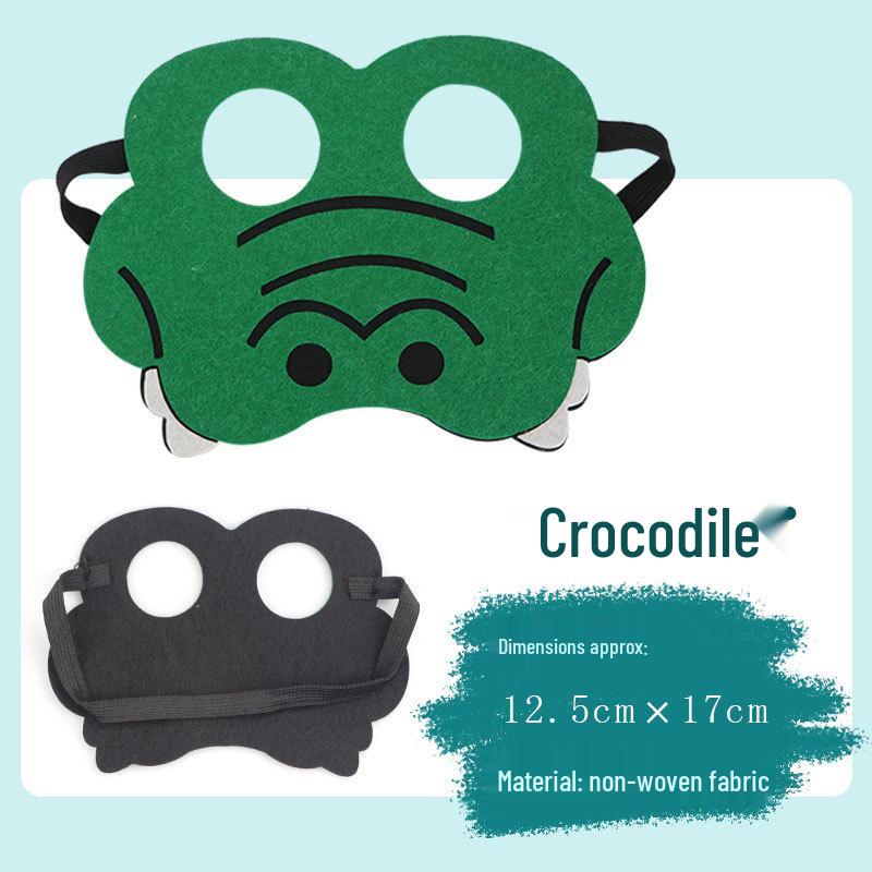 Children's Day Animal Masks: Frog & Tiger Cartoon Eye Masks for Kindergarten Performances