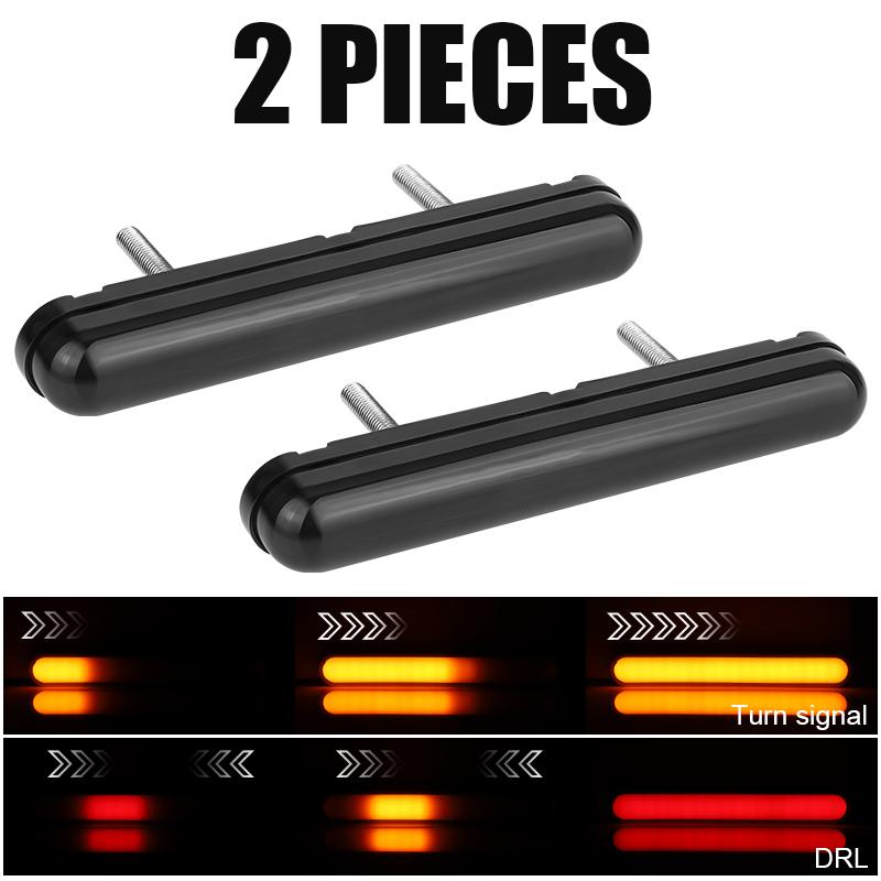 Startup LED Tail Light Bar 12V 24V Flowing Turn Signal Rear Bumper Brake Lamp DRL Tail Lamp For Truck Offroad 4x4 Car Motorcycle 2pcs LED Tail Light