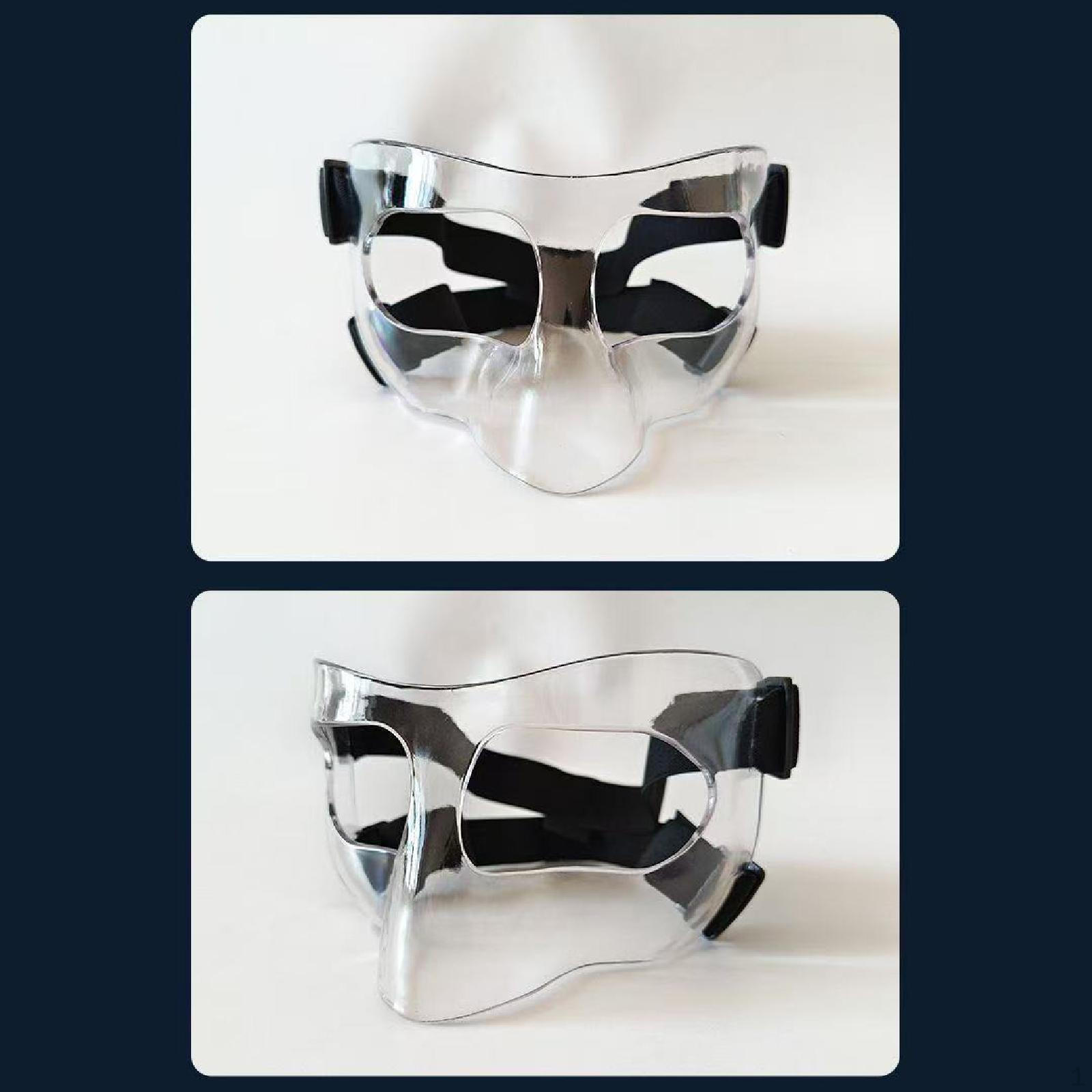 

Face Guard for Injured Nose, Adjustable Foam Padding Sports Activities Clear Black