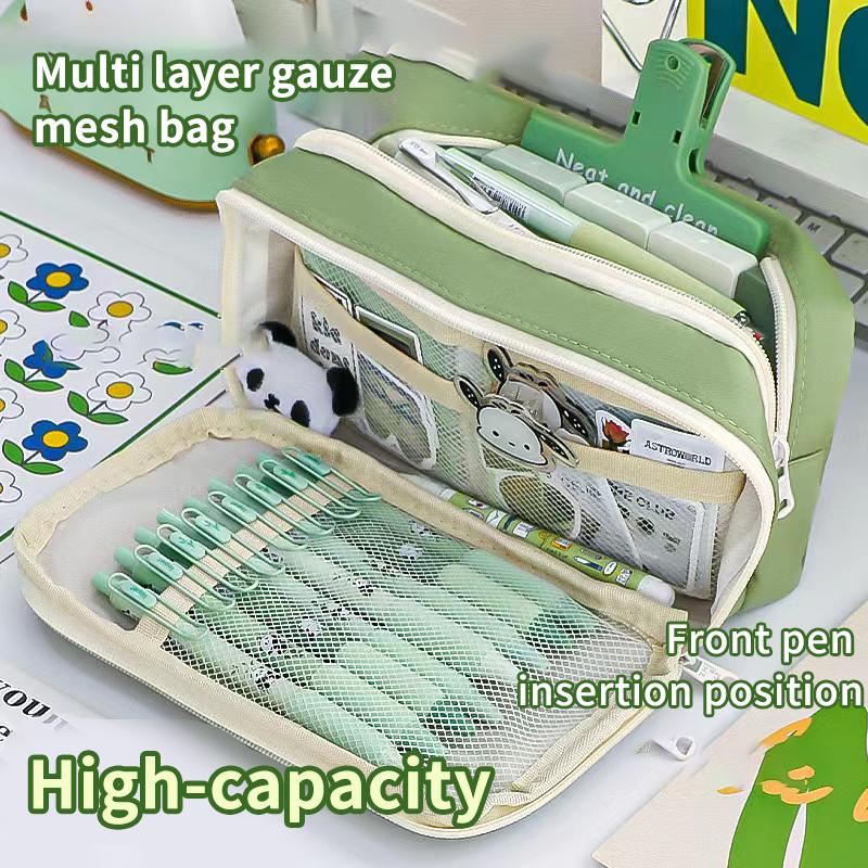 Transparent Pencil Case for Girls New Large Capacity Pencil Case for Junior High School and Elementary School Students High Appe