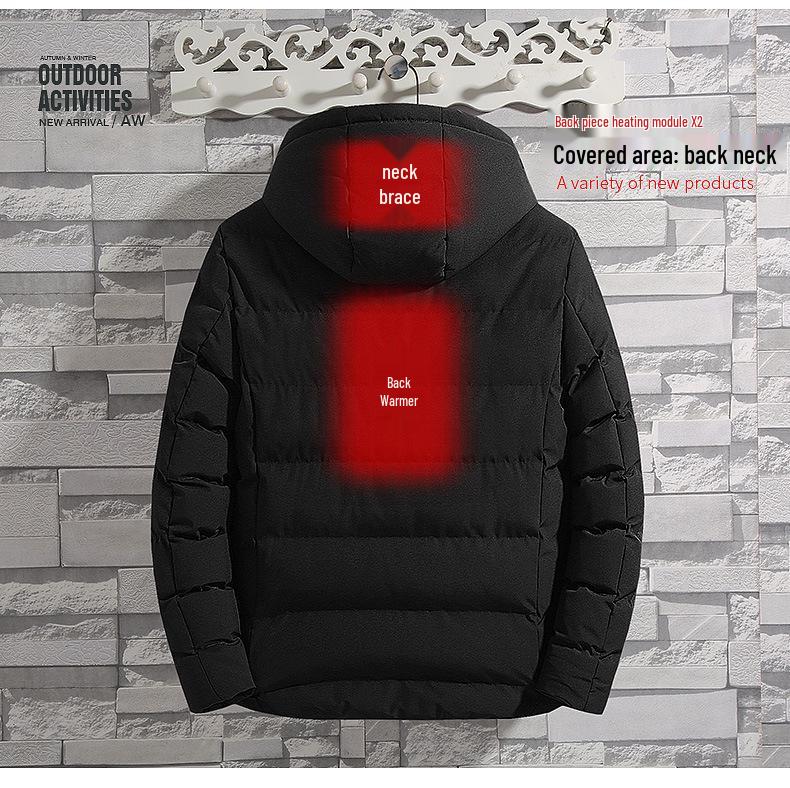 Unisex USB Heated Hoodie - Solid Color, Intelligent Temp Control for Autumn/Winter