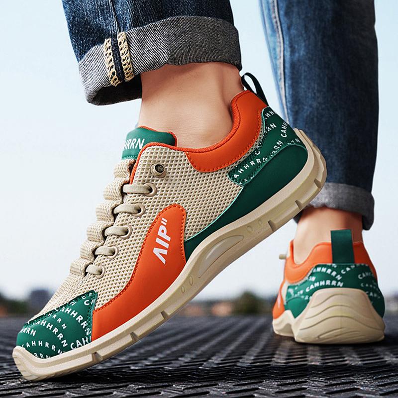 Summer Breathable Men's Sneakers Versatile Fashion Mesh Casual Shoes New Comfortable Low-top Soft-soled Vulcanized Shoes 2026