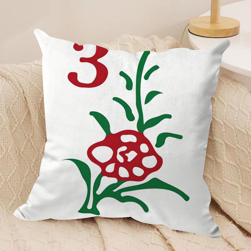 Cute Mahjong Cushion Cover Pillowcase Ultra Soft Skin Friendly Fabric Cloud Like Comfort & Concealed Zipper