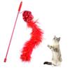 2-Piece Cat Toy Set Feather Toy with Replacement Feather Sticks, Fun Cat Toy, Pet Supplies, Exercise Relief, Stress Relief, Indoor Games, Fun Cat