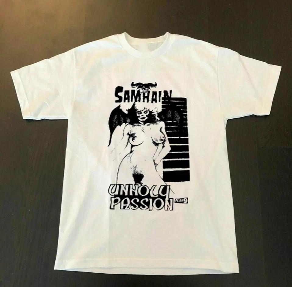 Top Best Samhain Unholy Passion Punk Band T Shirt 3XL