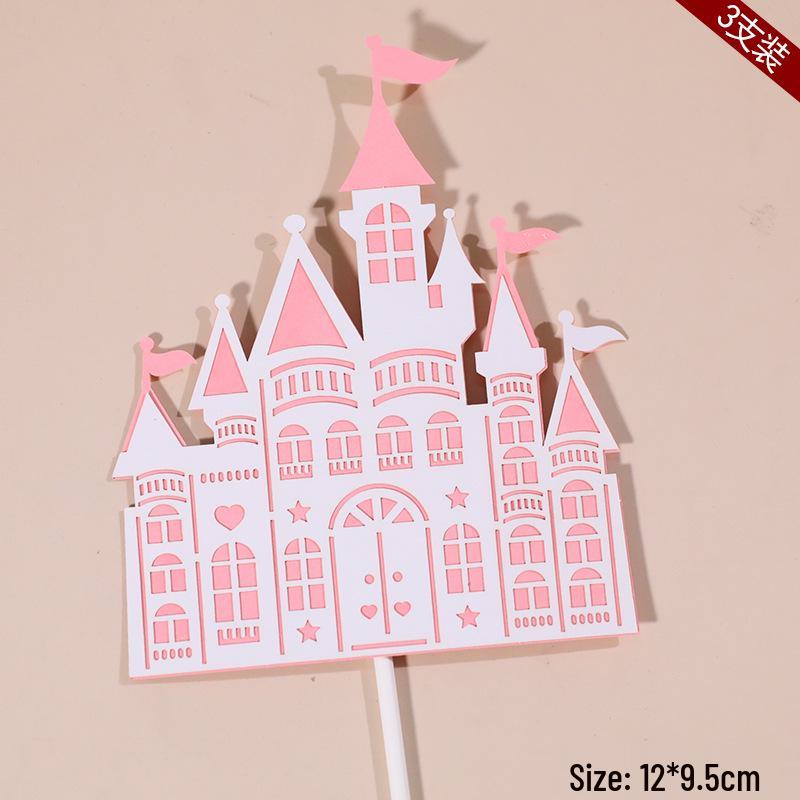 Decorazione per Torta Castello delle Fiabe con Ornamenti di Principe e Principessa