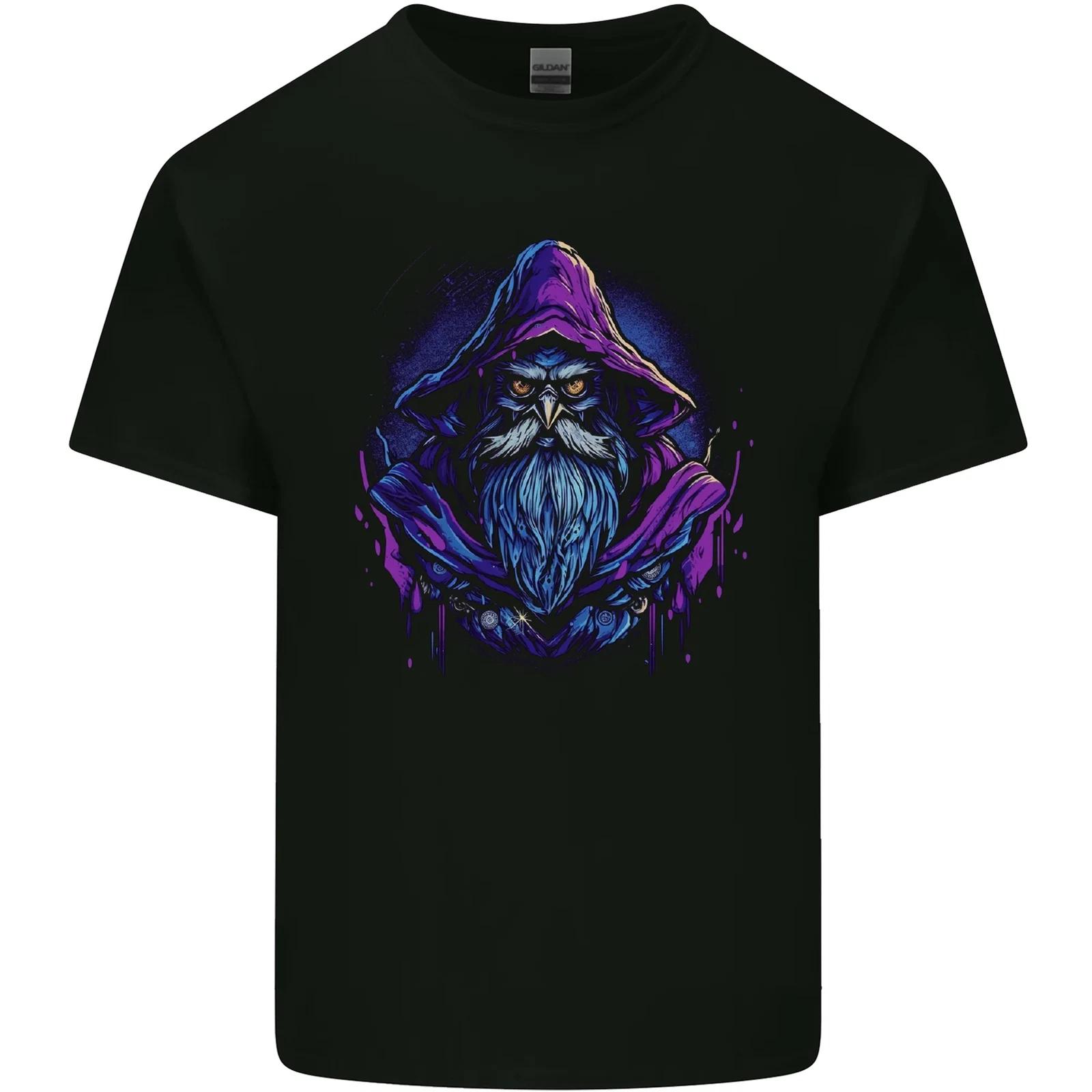A Fantasy Wizard Owl Kids T-Shirt Childrens L