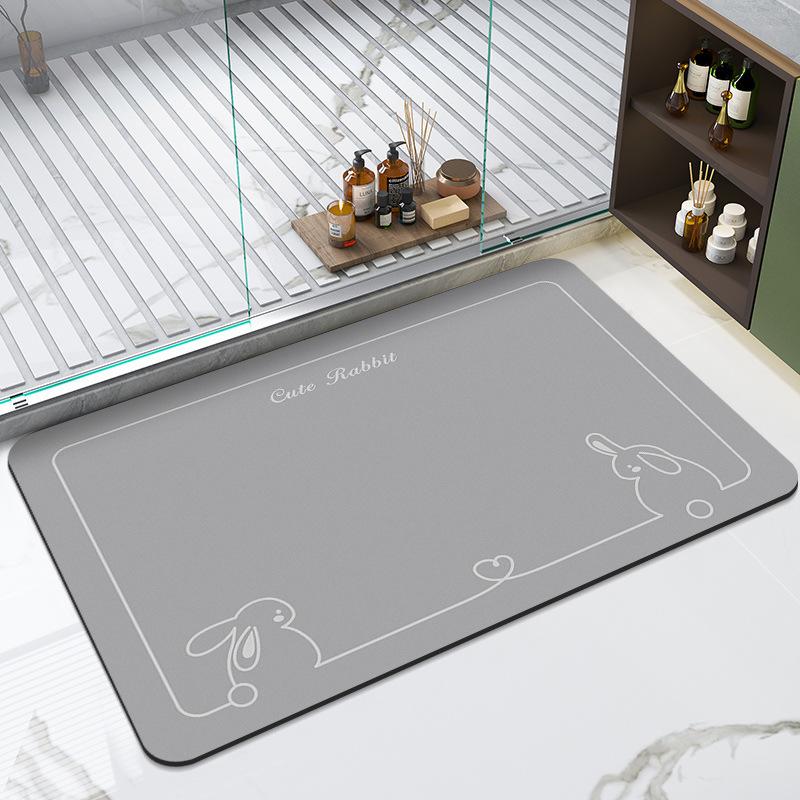 Household Diatomaceous Mud Quick Drying Soft Floor Mat Bathroom Absorbent Non-slip Toilet Toilet Carpet Thickened