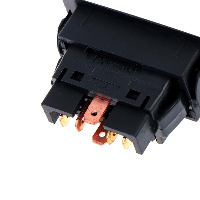 1Pc Universal 6Pin 12V/24V Car Electric Window Switch Power Window Switch For All Cars With Green Led Light Button Switch