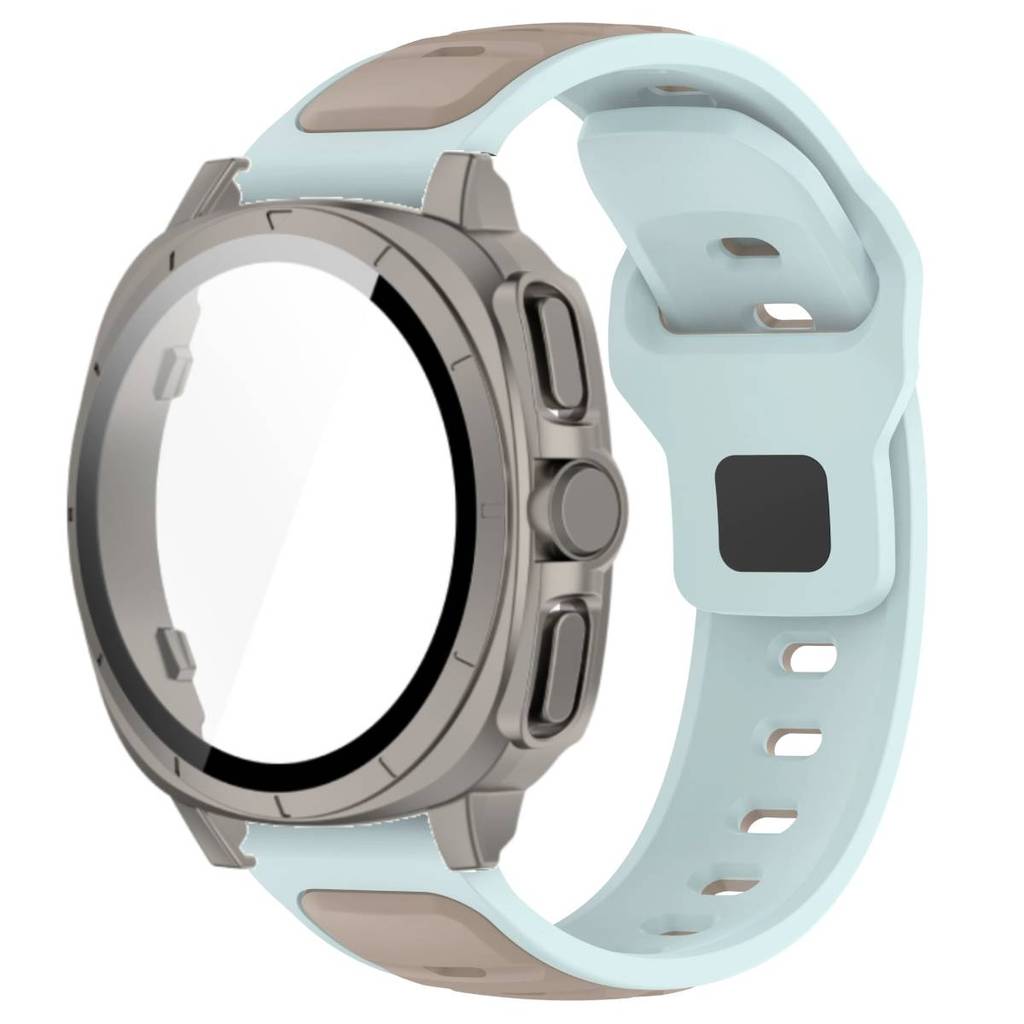 Silicone Band +Tempered Glass Case For Samsung Watch 7 40mm 44mm Strap Protector Cover For Samsung Galaxy Watch 7 44mm 40mm