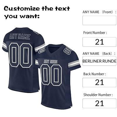 Custom Football - Personalized Men's and Youth Sports Uniform with Number And, Short Sleeve for