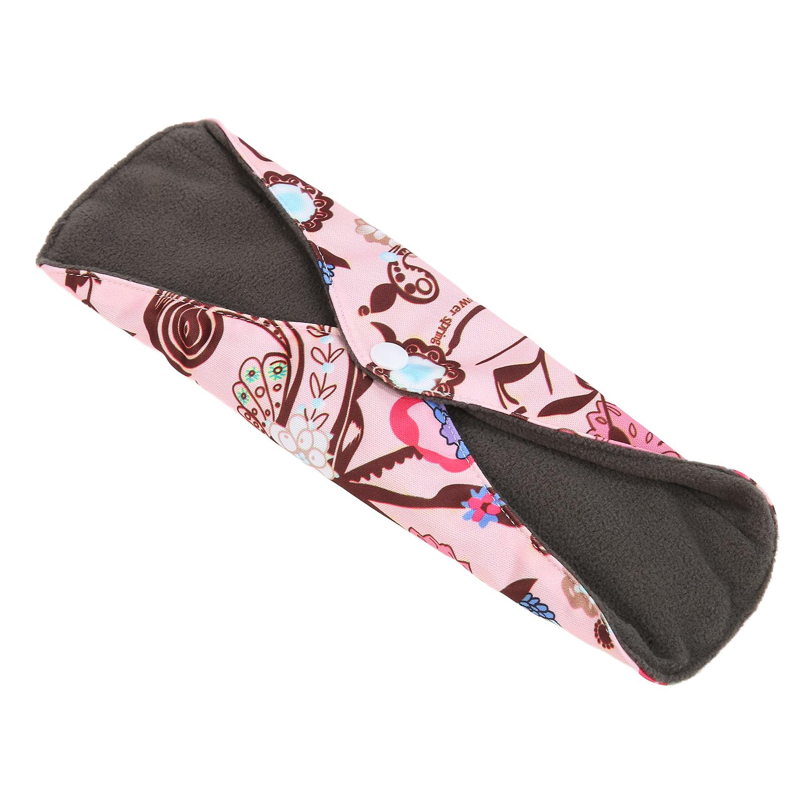 

2 шт. Тканевые менструальные прокладки из бамбукового угля, многоразовые, моющиеся, бамбуковый уголь, ткань для мамы M15