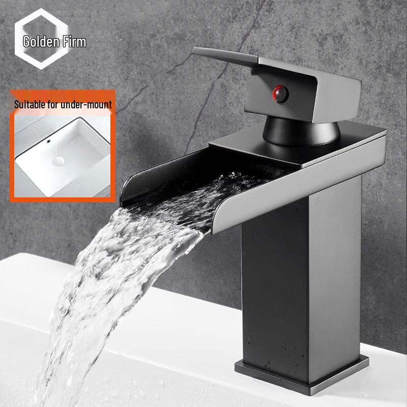 

Матовий чорний змішувач для раковини-водоспаду Jingula Waterfall Basin Faucet