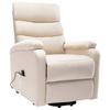 Massage Recliner with Rising Function Cream Fabric