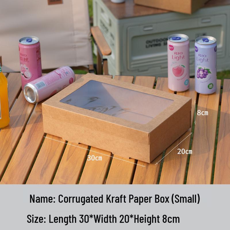 Kraft Paper Lunch Box for Outdoor Picnic or Takeaway